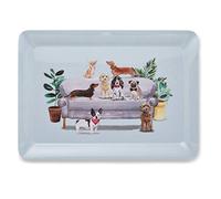 Cooksmart British Designed Small Serving Tray | Dinner Tray For Multiple Uses Around The Home | Trays For Food Serving Or Drinks Serving (Curious Dogs - L)