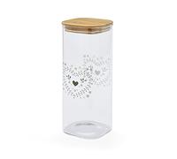 Cooksmart British Designed Medium Glass Storage Jars | Glass Storage Jars For Kitchen With Modern Designs | Spaghetti Storage Jar or Pasta Containers (Woodland, Extra Large)