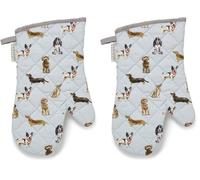 Cooksmart British Designed Oven Gloves | Modern Design Gauntlet Oven Gloves Heat Resistant | Oven Mitt or Baking Gloves Perfect For Modern Kitchens (Pack of 2)