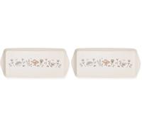 Cooksmart British Designed Small Serving Tray | Dinner Tray For Multiple Uses Around The Home | Trays For Food Serving Or Drinks Serving - Country Animals (Pack of 2)