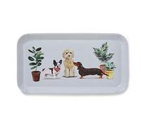 Cooksmart British Designed Small Serving Tray | Dinner Tray For Multiple Uses Around The Home | Trays For Food Serving Or Drinks Serving (Curious Dogs - S)