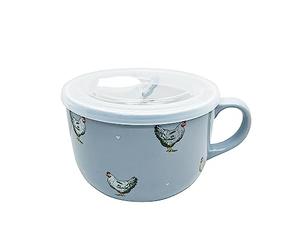 Cooksmart British Designed Soup Mug | Soup containers Perfect for On The Go | Microwavable Soup Bowls with Handles & Lid - Farmers Kitchen