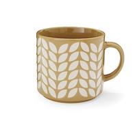 Cooksmart British Designed Stacking Coffee Mug | Ceramic Coffee Mugs for Home or Work | Large Mugs for Hot Drinks | Tea and Coffee Cups - Bauhaus Geo