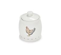 Cooksmart British Designed Sugar Bowl with Lid | Ceramic Sugar Pot with Modern Designs | Sugar Bowls with Lids Perfect for Any Kitchen - Farmers Kitchen