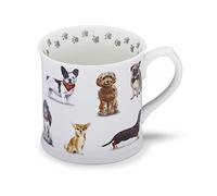 Cooksmart British Designed Tankard Coffee Mug | Ceramic Coffee Mugs for Home or Work | Large Mugs for Hot Drinks | Tea and Coffee Cups - Curious Dogs