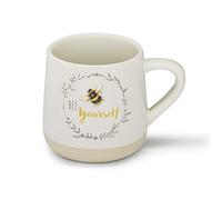 Cooksmart Bumble Bees Ceramic Bell Mug for Tea & Coffee | British Designed, Large Capacity, Hot Drinks, Home, Office, Comfortable Handle, Durable Stoneware, Everyday Use