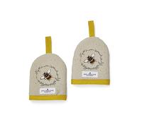 Cooksmart Bumble Bees Pack of 2 Egg Cosy Warmer for Kitchen Use | British Designed, Fabric Insulation, Egg Warming Accessory, Breakfast Table Use, Kitchen Decor, Reusable Design, Easy Care