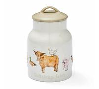 Cooksmart British Designed Biscuit Jar | Ceramic Biscuit Barrel for All Modern Kitchens | Large Biscuit Tin With Airtight Lid - Buttercup Farm