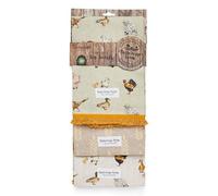 Cooksmart Buttercup Farm Pack Of 3 Organic Cotton Tea Towels