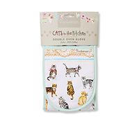 Cooksmart Cats on Parade Double Oven Glove, Multi-Colour