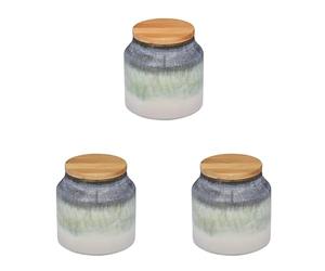 Cooksmart Ceramic Canister | Tea & Sugar Canisters For All Kitchens | Coffee & Tea Storage Jars With Modern Designs (Pack of 3)