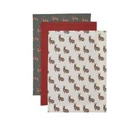 Cooksmart Christmas Heritage Hare 3 Pack Tea Towels For Kitchen | Lovely Kitchen Accessories For Home & Restaurent | Ideal Kitchen Towel For Everyday Use | Absorbent & Durable Tea Towel