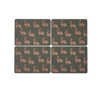 Cooksmart Christmas Heritage Hare Set of 4 Placemats | Decorative Table Placemats with Rustic Hare Design | Non-Slip, Washable Kitchen Table Mats | Stylish Dining Accessories for Home & Entertaining