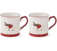 Cooksmart Christmas Robins Retreat Tankard Mug | Large Ceramic Coffee Mug with Festive Robin Design | Perfect Tea Cup or Coffee Cup for Home, Office & Special Occasions | Gift for Women & Men
