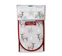 Cooksmart Christmas Stag Double Oven Gloves Heat Resistant