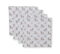 Cooksmart Christmas Stag Set of 4 Cotton Christmas Napkins