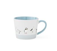Cooksmart Coastal Birds Conical Coffee Mug for Tea and Hot Drinks | British Designed, Ceramic Stoneware, Large Capacity, Comfortable Handle, Tea Time, Coffee Use, Durable Finish