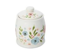 Cooksmart Country Floral Ceramic Sugar Bowl | Elegant Floral Design Sugar Storage | Perfect for Tea & Coffee Serving | Durable & Stylish Ceramic Bowl with Lid | Charming Addition to Kitchen Decor