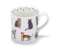 Cooksmart British Designed Tankard Coffee Mug | Ceramic Coffee Mugs for Home or Work | Large Mugs for Hot Drinks | Tea and Coffee Cups - Curious Cats