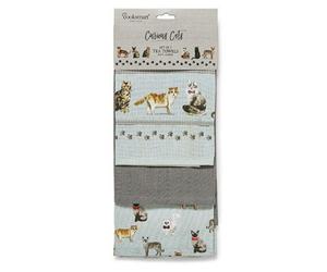 Cooksmart Curious Cats Tea Towel 3Pk One Colour (One Size)