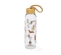 Cooksmart Curious Dogs 500ml Glass Water Bottle