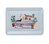 Cooksmart British Designed Small Serving Tray | Dinner Tray For Multiple Uses Around The Home | Trays For Food Serving Or Drinks Serving (Curious Dogs - L)