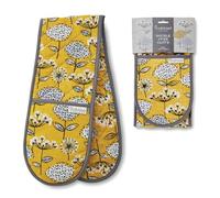 Retro Meadow Double Oven Glove Cooksmart Mustard One Size