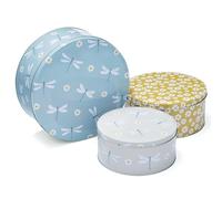 Cooksmart English Meadow Set of 3 Round Cake Tins, English Meadows