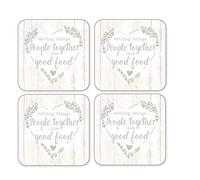 Cooksmart Food for Thought Set of 4 Coasters