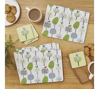 Cooksmart Forest Birds Small Serving Tray | Stylish Serving Tray for Food, Drinks, and Snacks | Practical and Durable Tray for Any Occasion, Ideal for Elegant Dining and Everyday Use in Homes & Office