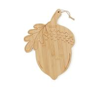 Cooksmart Forest Fable Acorn Shaped Bamboo Board | British designed, eco-friendly kitchen accessory, woodland artwork, serving platter, durable, handwash only