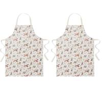 Cooksmart Forest Fable Apron with Wipe Clean Coating | British Designed PVC-Coated Cotton Apron | Woodland Animal Print | Durable & Stylish Kitchen Apron | Easy to Clean & Hardwearing (Pack of 2)
