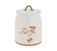 Cooksmart Forest Fable Ceramic Canister | British Designed Kitchen Storage Jar | Woodland Animal Print | Durable Stoneware Container | Stylish & Practical Farmhouse Kitchen Accessory