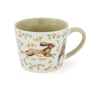 Cooksmart Forest Fable Fox & Hare Conical Mug, 330 ml New Bone China | British designed, woodland-inspired artwork, farmhouse drinkware, dishwasher safe, microwave safe, comfortable handle