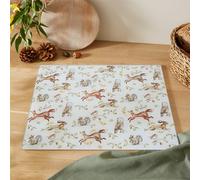 Cooksmart Forest Fable Glass Worktop Saver | British Designed Tempered Glass Chopping Board | Woodland-Inspired Kitchen Protector | Durable & Heat Resistant Surface | Handwash Only