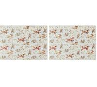 Cooksmart Forest Fable Glass Worktop Saver | British Designed Tempered Glass Chopping Board | Woodland-Inspired Kitchen Protector | Durable & Heat Resistant Surface | Handwash Only (Pack of 2)