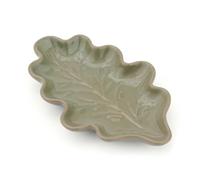 Cooksmart Forest Fable Large Leaf Spoon Rest, Stoneware Kitchen Rest | British designed, woodland embossed design, glazed finish, durable construction, dishwasher safe, microwave safe
