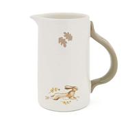 Cooksmart Forest Fable Large Jug | British Designed Stoneware Pitcher | Woodland-Inspired Embossed Owl & Leaf Handle | Rustic Farmhouse Kitchenware | Dishwasher & Microwave Safe