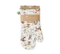 Cooksmart Forest Fable Oven Gauntlets, Set of 2 Cotton Twill | British designed, woodland animal print, heat resistant, thick padded protection, machine washable, secure grip