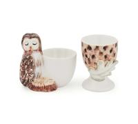 Cooksmart Forest Fable Owl & Acorn Egg Cup Set, Stoneware