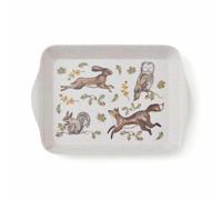 Cooksmart Forest Fable Scatter Tray | British Designed Small Serving Tray | Woodland Animal Print | Lightweight & Durable Melamine Blend | Decorative Drinks & Snack Tray | Wipe Clean Only