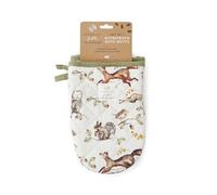 Cooksmart Forest Fable Set of 2 Neoprene Microwave Mini Mitts | British Designed Heat-Resistant Gloves | 100% Cotton Twill & Neoprene | Woodland Animal Print | Machine Washable Kitchen Essentials