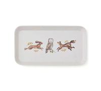 Cooksmart Forest Fable Small Tray | British Designed Woodland Animal Print Tray | Lightweight & Durable Melamine Blend | Decorative Serving Tray for Drinks & Snacks | Wipe Clean Only