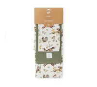 Cooksmart Forest Fable Tea Towels, Pack of 3, 100% Cotton | British designed, woodland animal print, absorbent fabric, durable finish, dish drying, machine washable