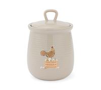 Cooksmart Hen House Lane Ceramic Canister | British Designed Farmhouse Kitchen Storage Jar | Beige Rustic Countryside Style | Durable & Stylish Kitchen Accessory | Hand Wash Only