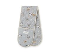 Cooksmart Hen House Lane Double Oven Glove | British Designed Farmhouse Kitchen Mitts | 100% Cotton with Heat-Resistant Padding | Stylish & Protective Cooking Gloves | Machine Washable
