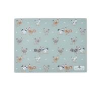 Cooksmart Hen House Lane Glass Worktop Saver | Heat Resistant Kitchen Chopping Board | Tempered Glass Surface | Farmhouse Style with Hens & Chicks Print | Ideal for Food Prep & Serving