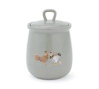 Cooksmart Hen House Lane Sage Grey Ceramic Canister Storage Jar