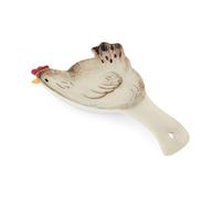 Cooksmart Hen House Lane Large Spoon Rest | British Designed Farmhouse Kitchen Utensil Holder | Hen-Shaped Stoneware Spoon Rest | Rustic Countryside Style | Dishwasher & Microwave Safe