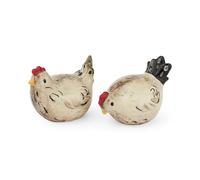 Cooksmart Hen House Lane Salt & Pepper Shakers | British Designed Farmhouse Kitchenware | Embossed Hen-Shaped Ceramic Set | Rustic Countryside Style | Handwash Only